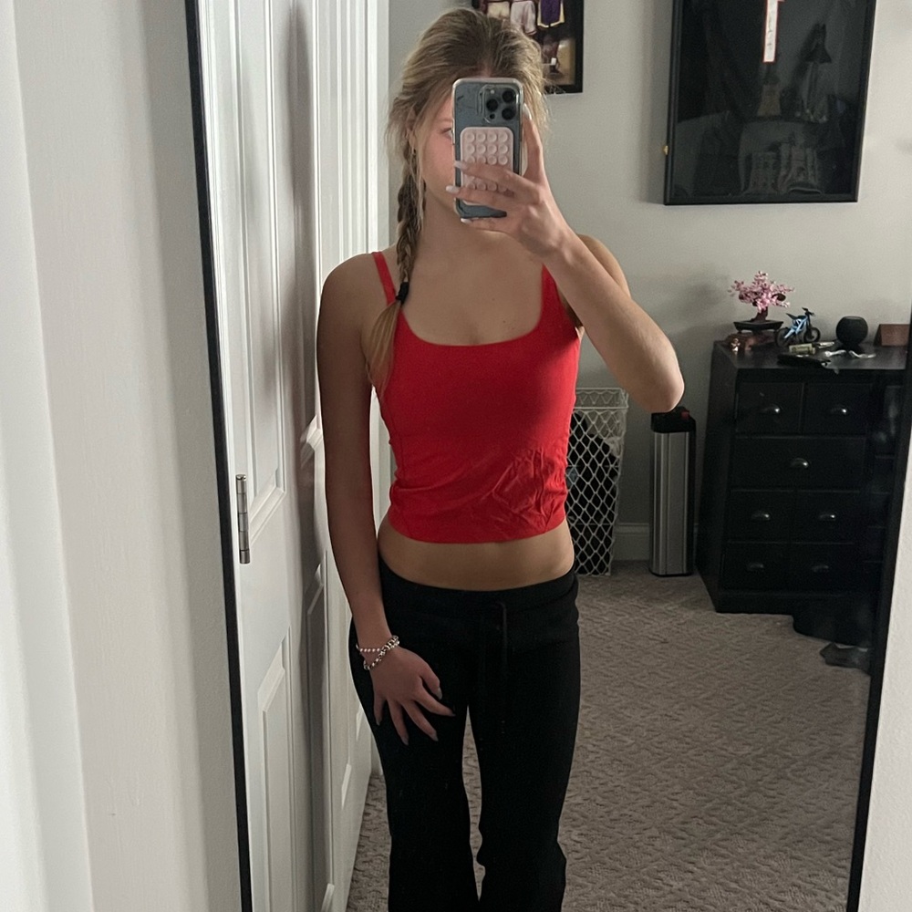 lululemon athletica Red Crop Top